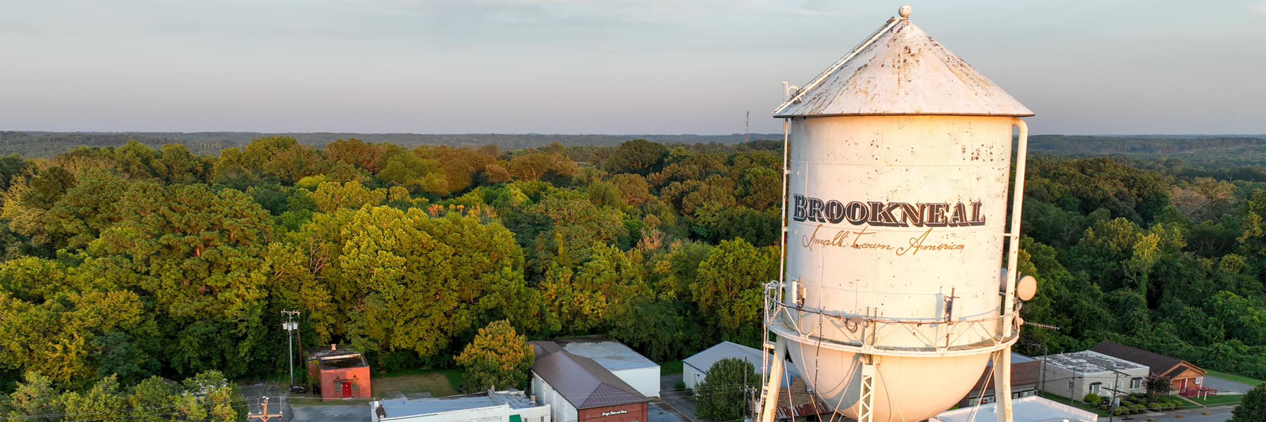 town of Brookneal Virginia drone shot